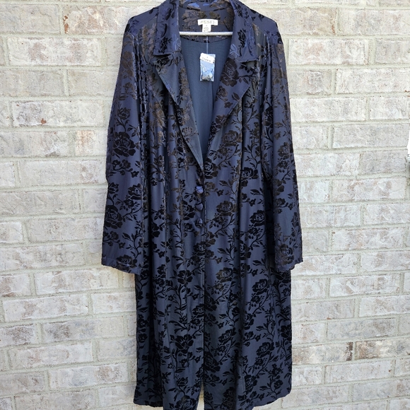 Torrid Festi Burnout Velour Long Sleeve Kimono Size 4/4X Or 26 - Picture 4 of 12